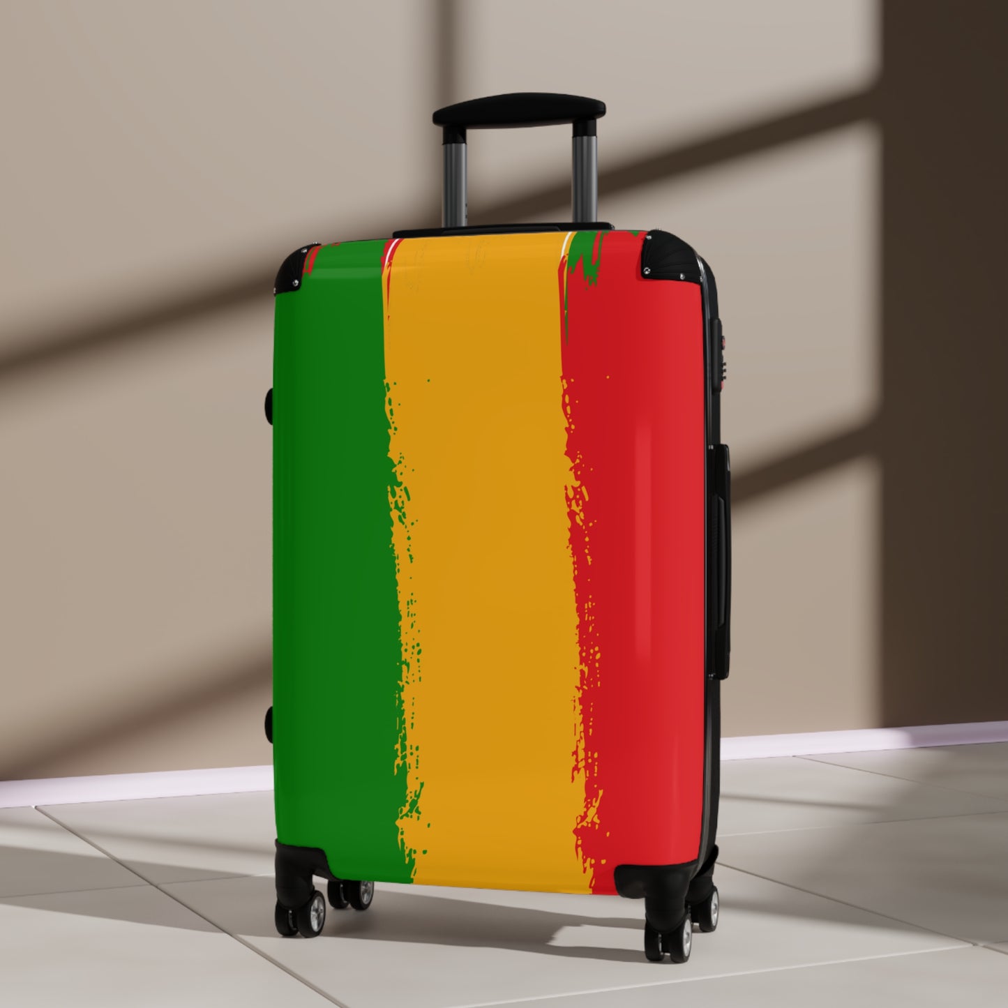 Red Green and Yellow Suitcase