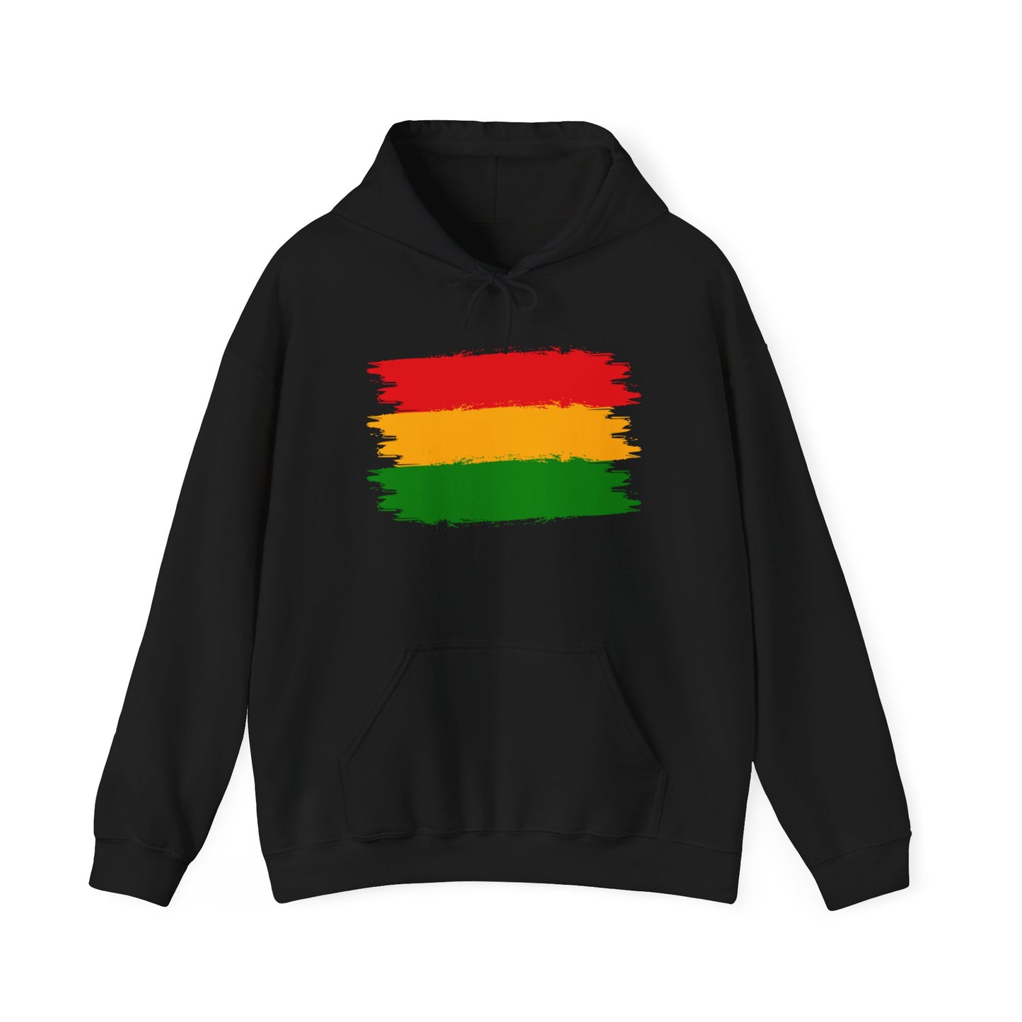 African Print Red Green and Yellow Unisex Heavy Blend™ Hooded Sweatshirt