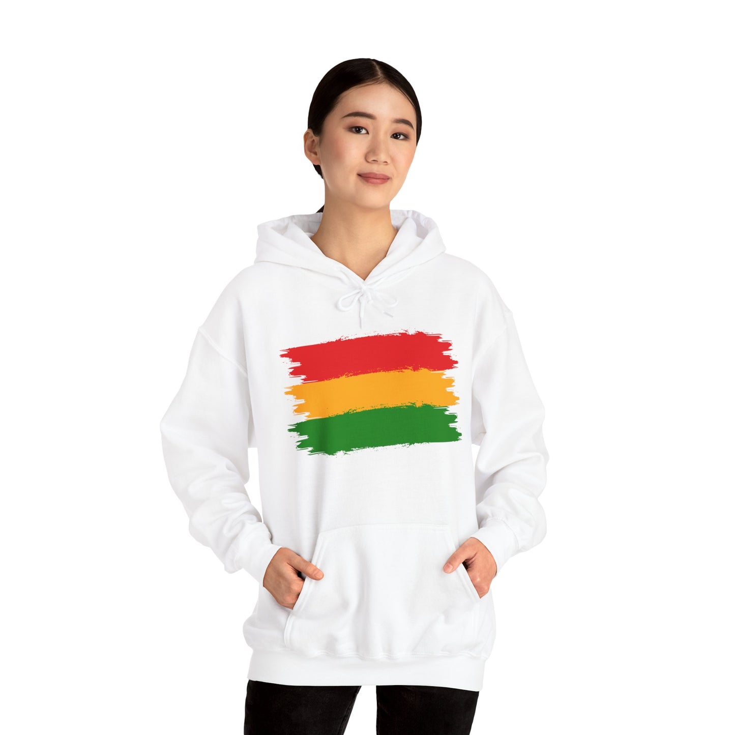 African Print Red Green and Yellow Unisex Heavy Blend™ Hooded Sweatshirt