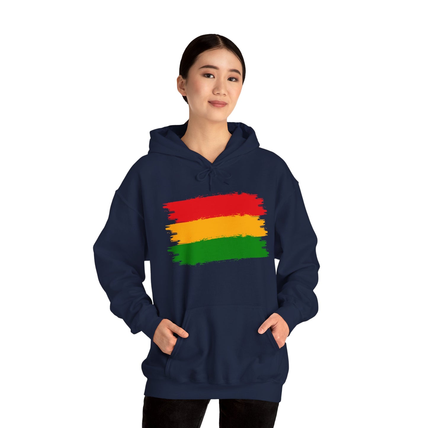 African Print Red Green and Yellow Unisex Heavy Blend™ Hooded Sweatshirt