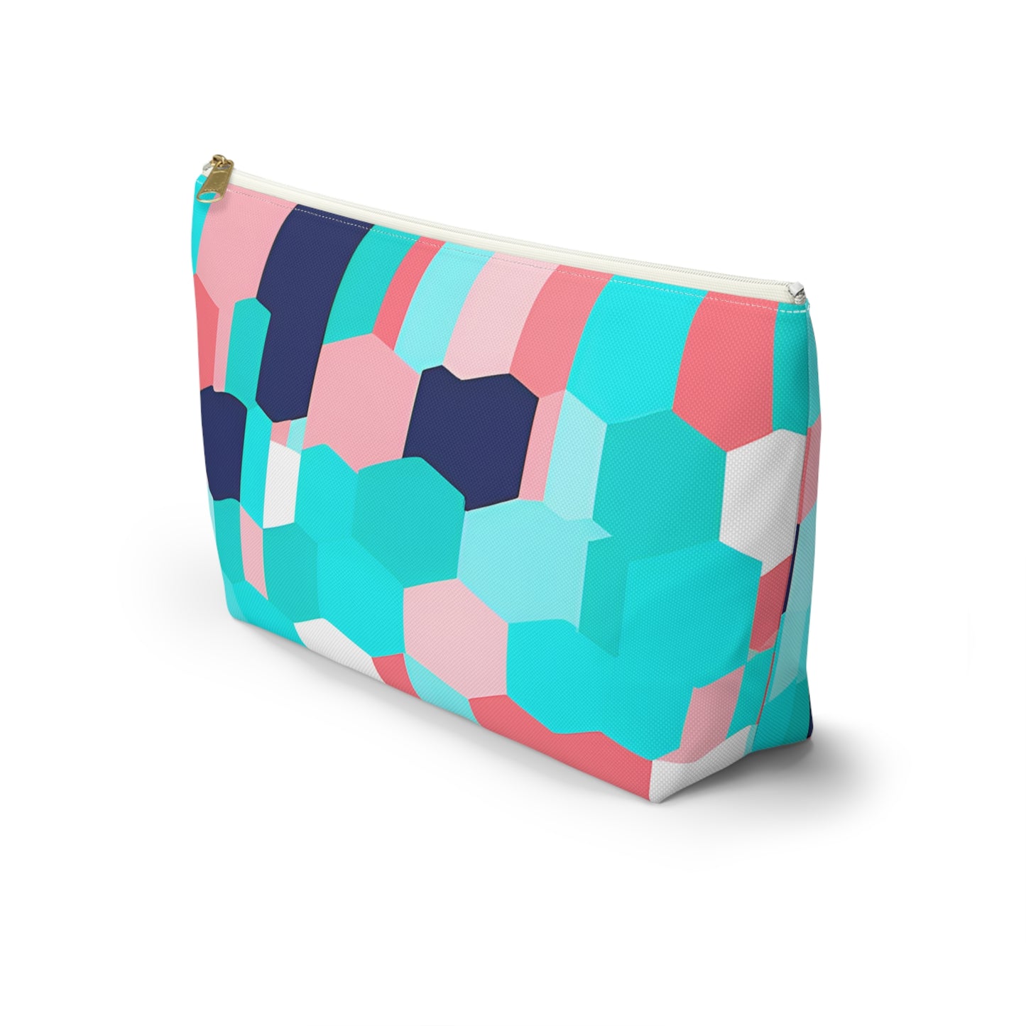 Cute Pink and Blue Accessory Pouch w T-bottom