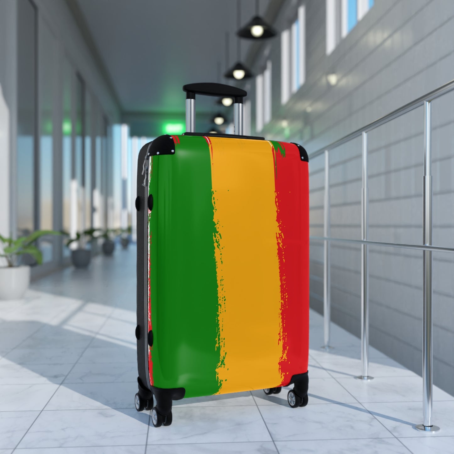 Red Green and Yellow Suitcase