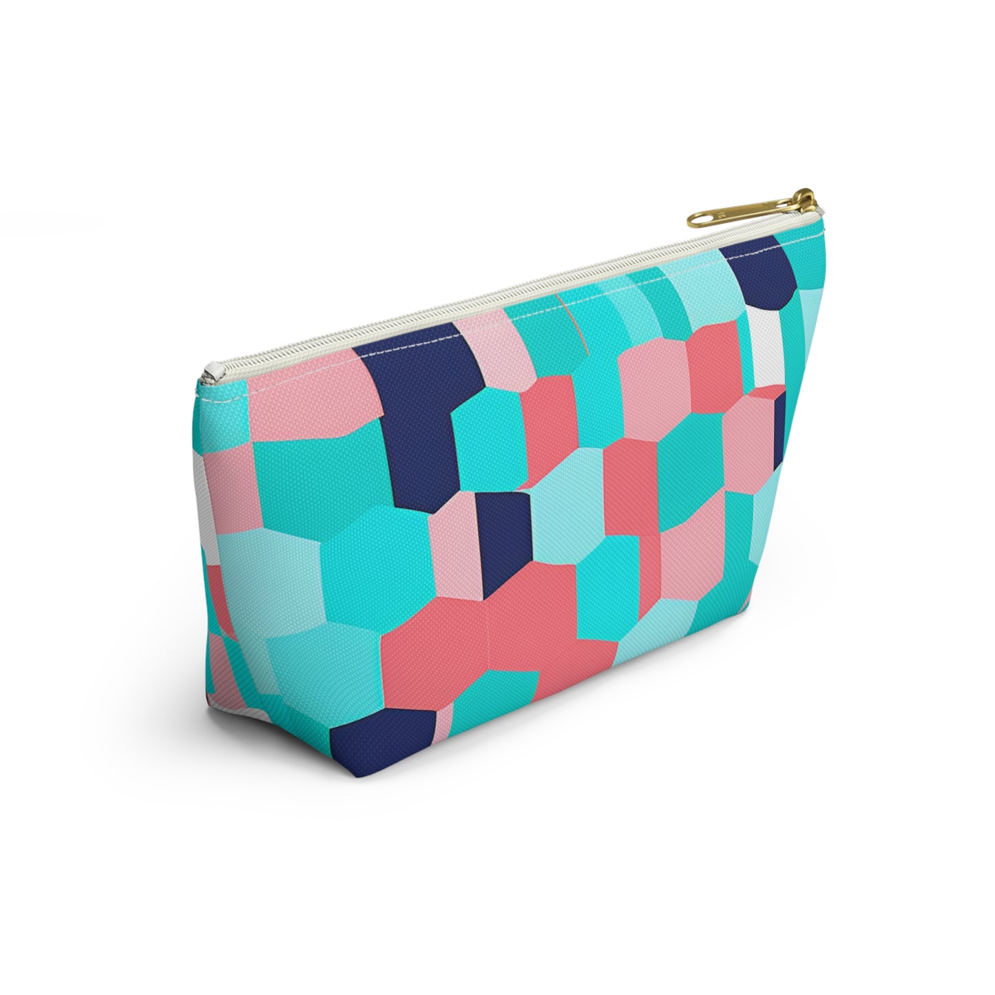 Cute Pink and Blue Accessory Pouch w T-bottom