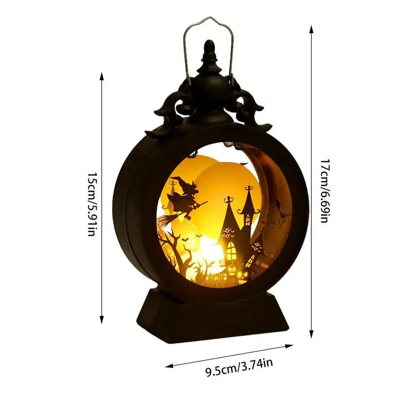 Halloween Lantern Witch Pumpkin LED Light Gothic