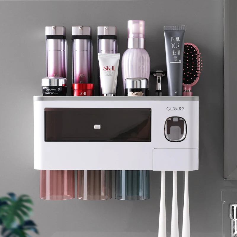 Automatic Toothpaste Dispenser/Holder Squeezer Storage Rack