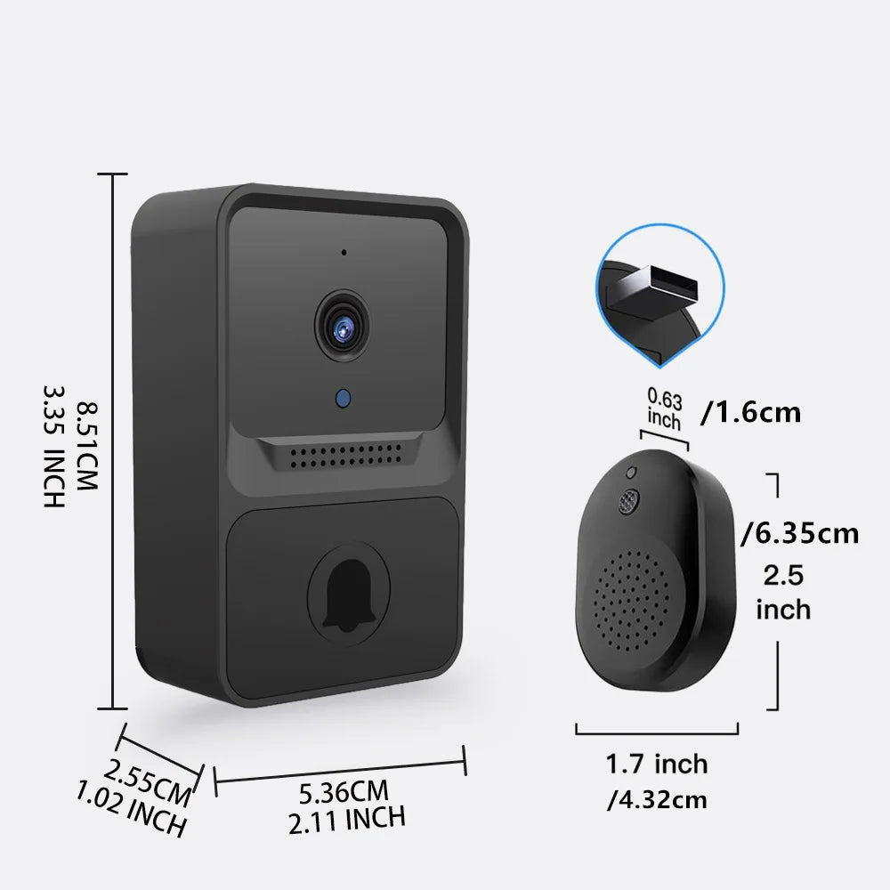 Wireless Doorbell WiFi Outdoor HD Camera Security Doorbell