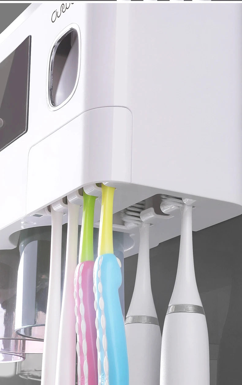 Automatic Toothpaste Dispenser/Holder Squeezer Storage Rack