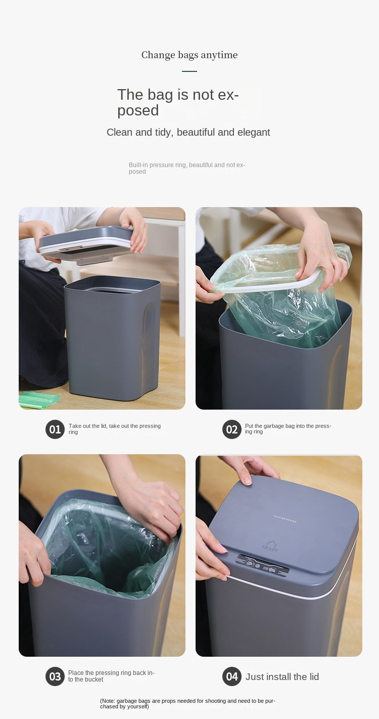 Automatic Sensor Trash Can Electric Touchless Smart Bin 16L