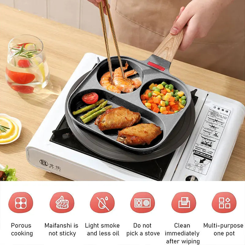 3 in 1 Kitchen Frying Pot/Pan Non-Stick