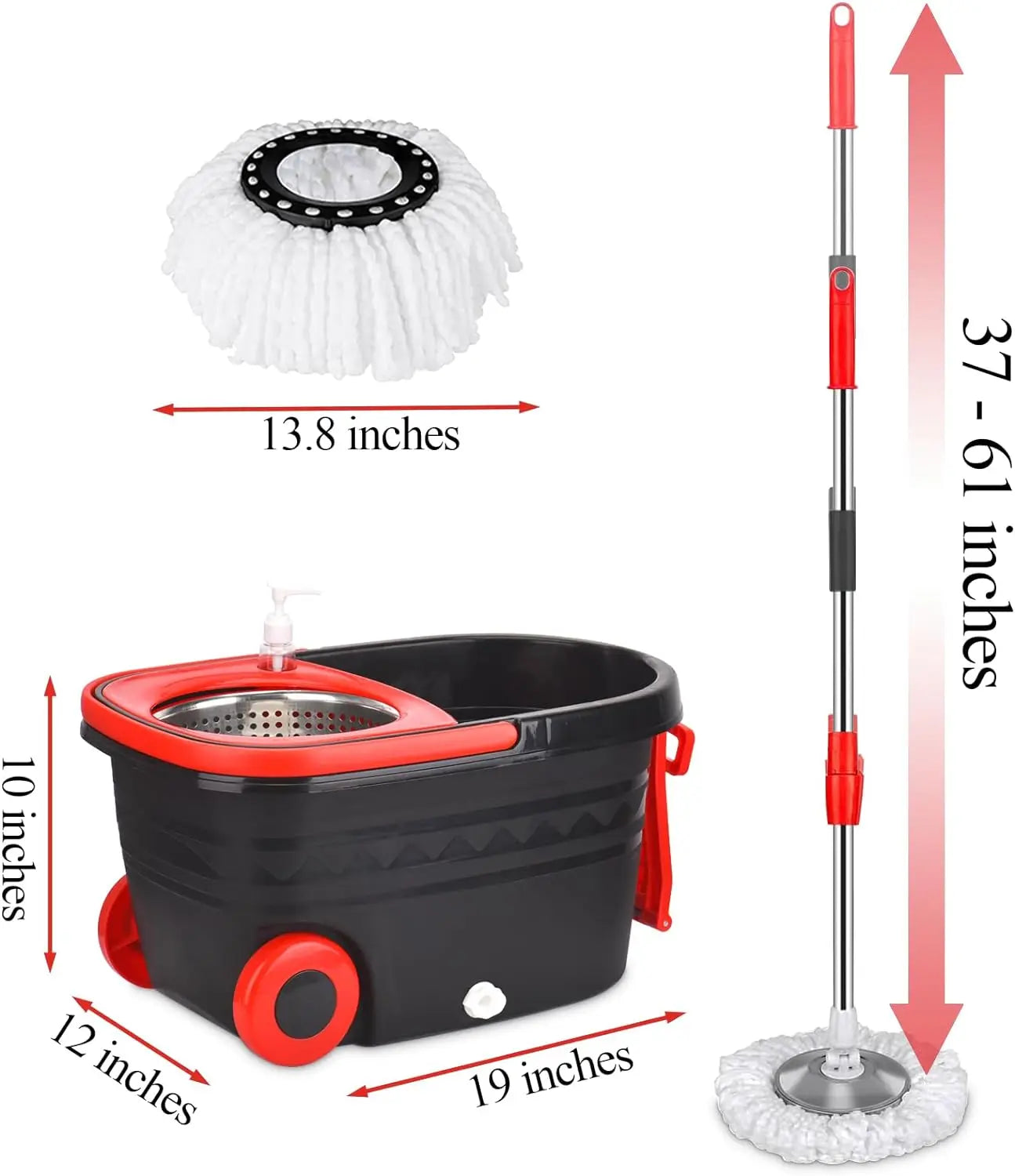 360° Spin Mop Bucket Sets Wrings System