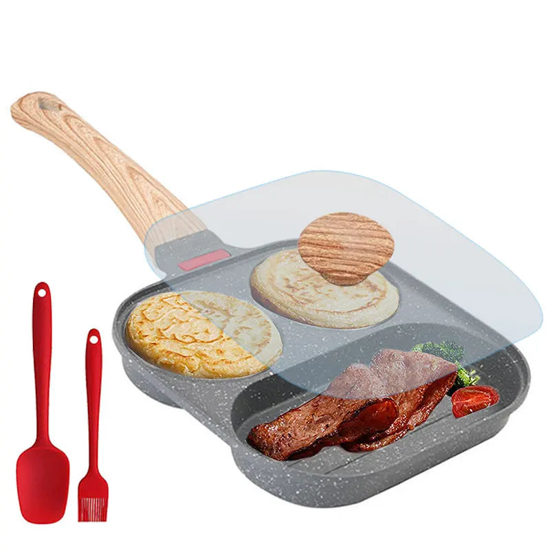 3 in 1 Kitchen Frying Pot/Pan Non-Stick