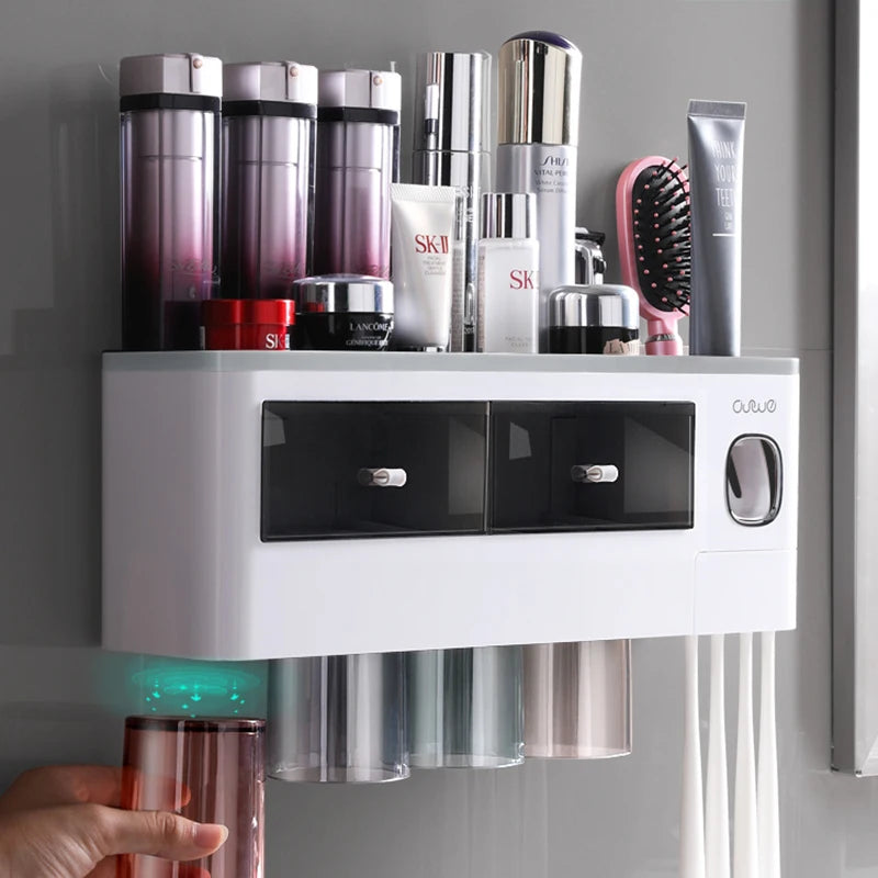 Automatic Toothpaste Dispenser/Holder Squeezer Storage Rack