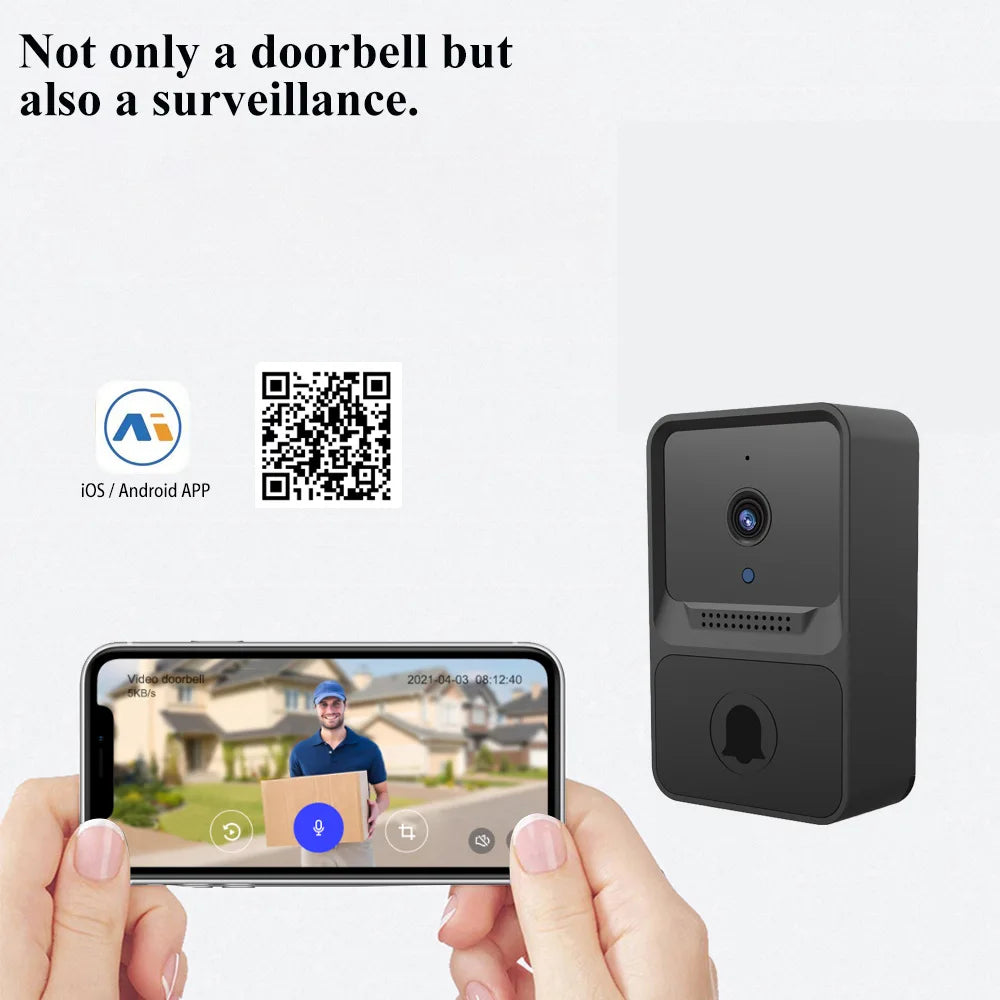 Wireless Doorbell WiFi Outdoor HD Camera Security Doorbell