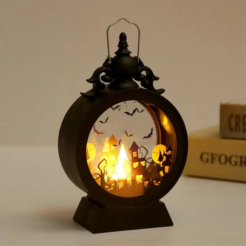 Halloween Lantern Witch Pumpkin LED Light Gothic