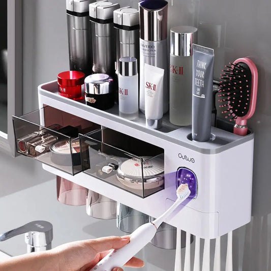 Automatic Toothpaste Dispenser/Holder Squeezer Storage Rack