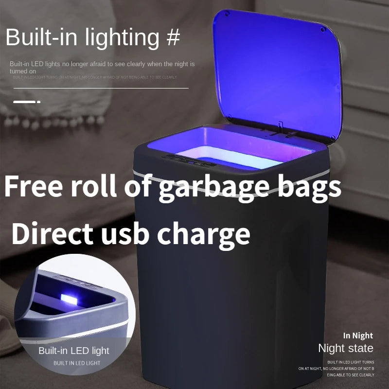 Automatic Sensor Trash Can Electric Touchless Smart Bin 16L