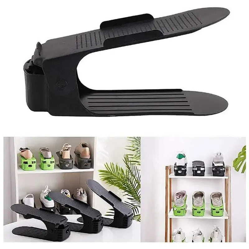 10 Pieces Adjustable Shoe Rack Organizer