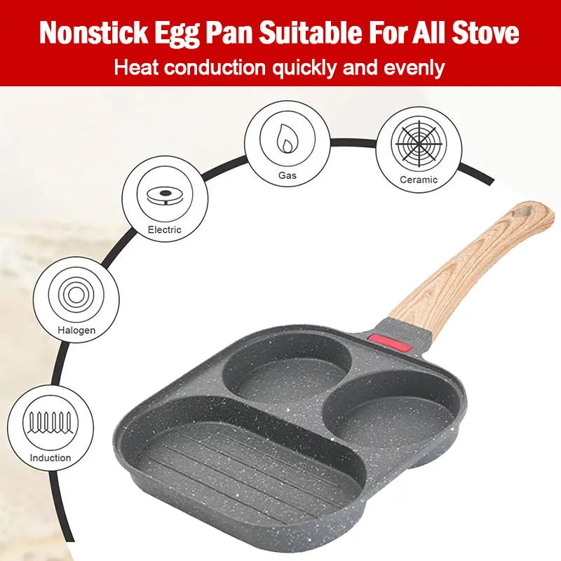 3 in 1 Kitchen Frying Pot/Pan Non-Stick