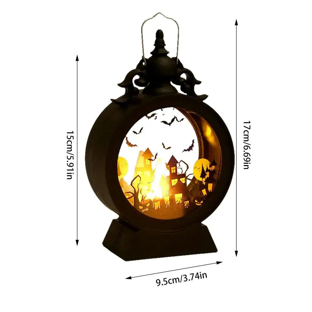 Halloween Lantern Witch Pumpkin LED Light Gothic